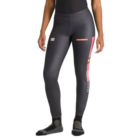 низ комбинезона Sportful Apex W Race Tights 2024 черный / малиново-розовый